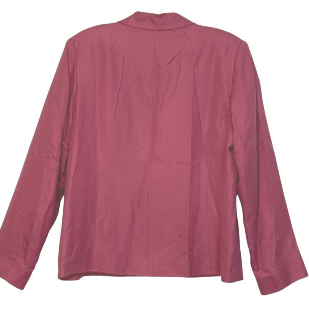 Pendleton Petite Blazer Silk Wool Herringbone But… - image 2